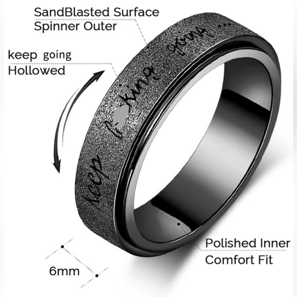 ✨💍Engraved Rotating Ring💍✨ - Picture 3 of 3